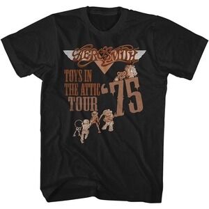 Aerosmith Toys In The Attic Tour 1975 Concert Music Band T-Shirt